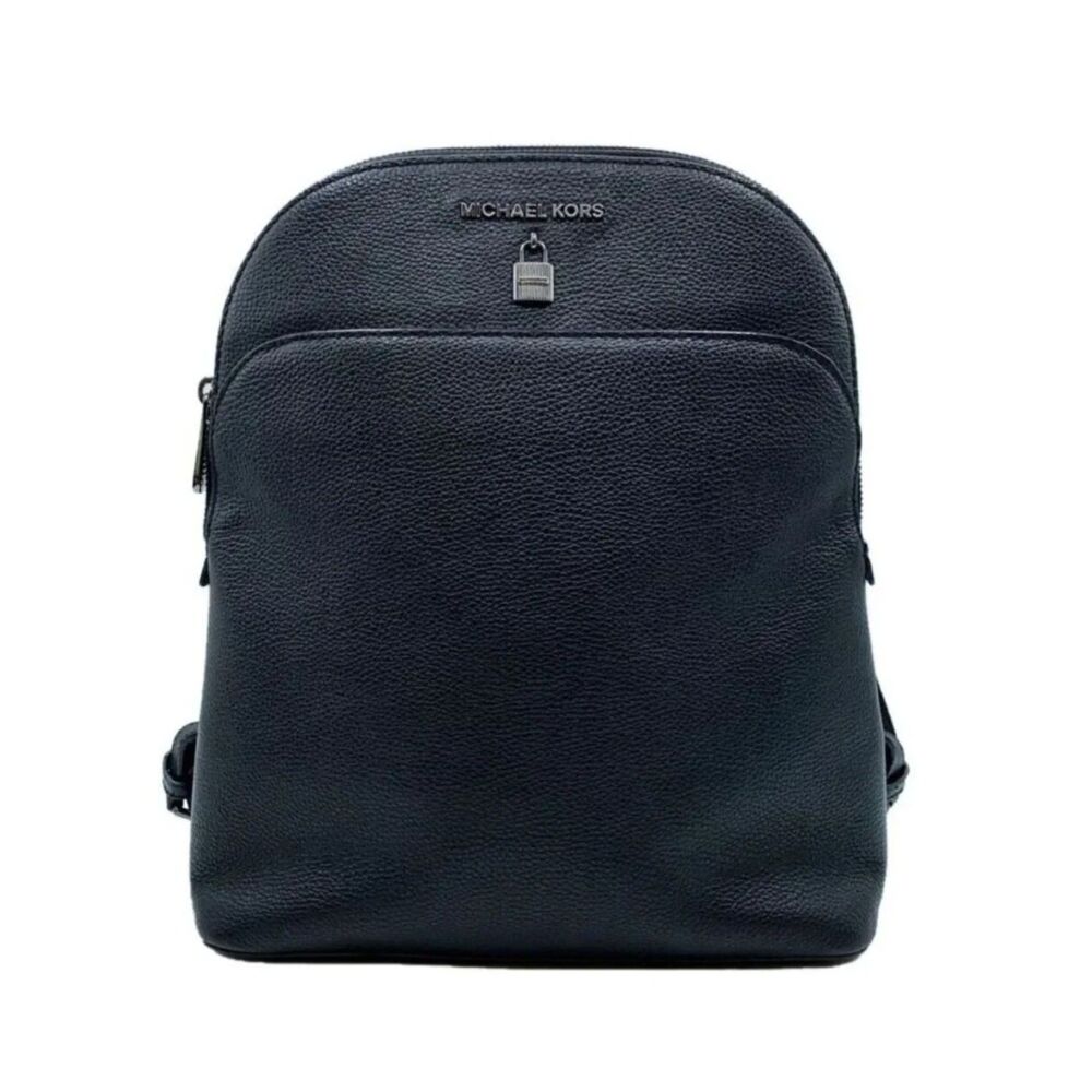 Michael Kors Adele Large Leather Backpack in Midnight